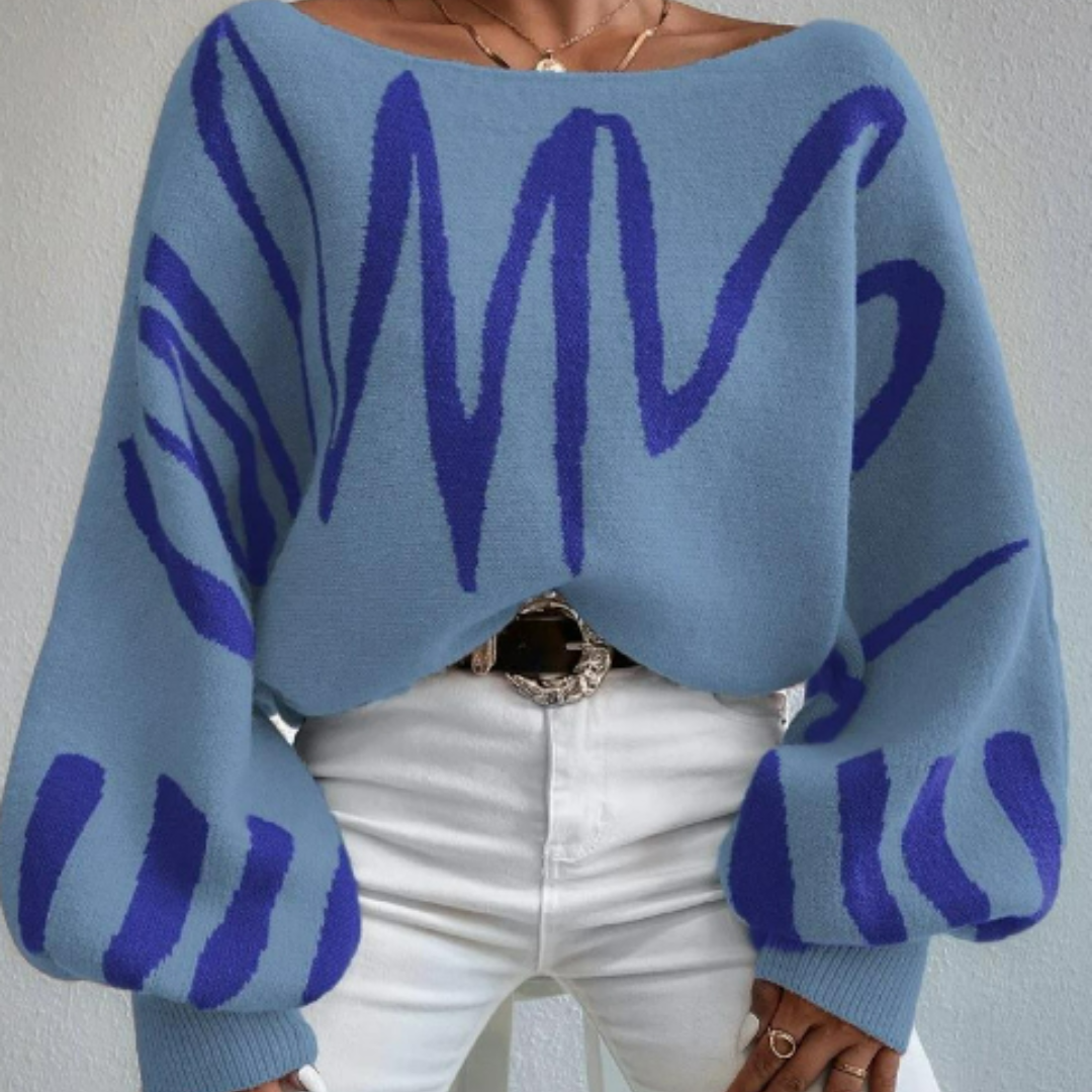 Levoire | Pull Avec Rayures Femmes Bleu