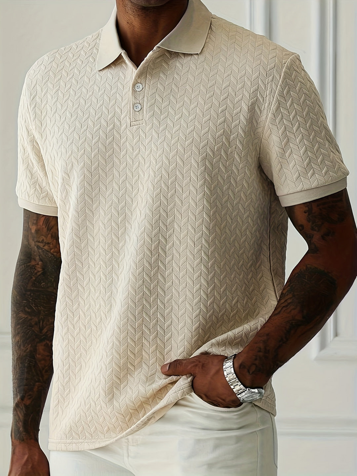 Levoire | Hommes Chemise Henley Élégante Pour Hommes Abricot