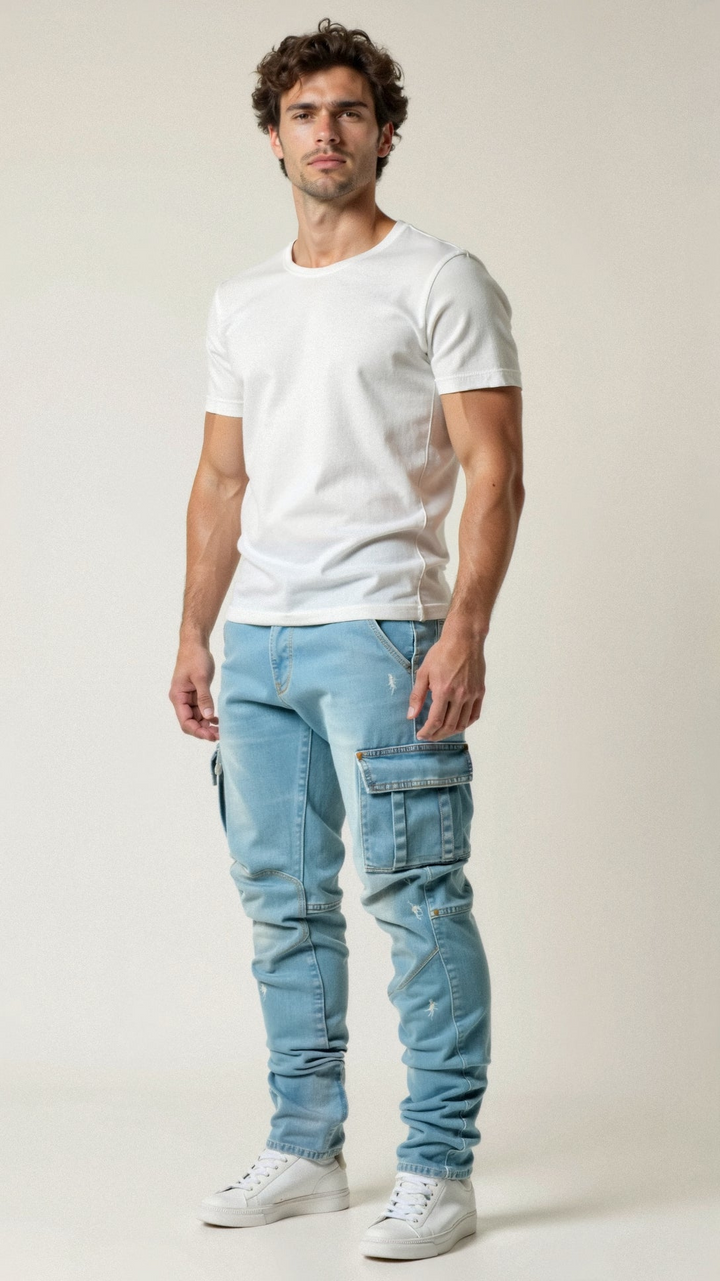Levoire | Pantalon Cargo Denim Homme