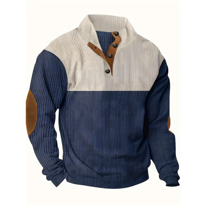 Levoire | Pull avec col montant pour hommes Bleu marine