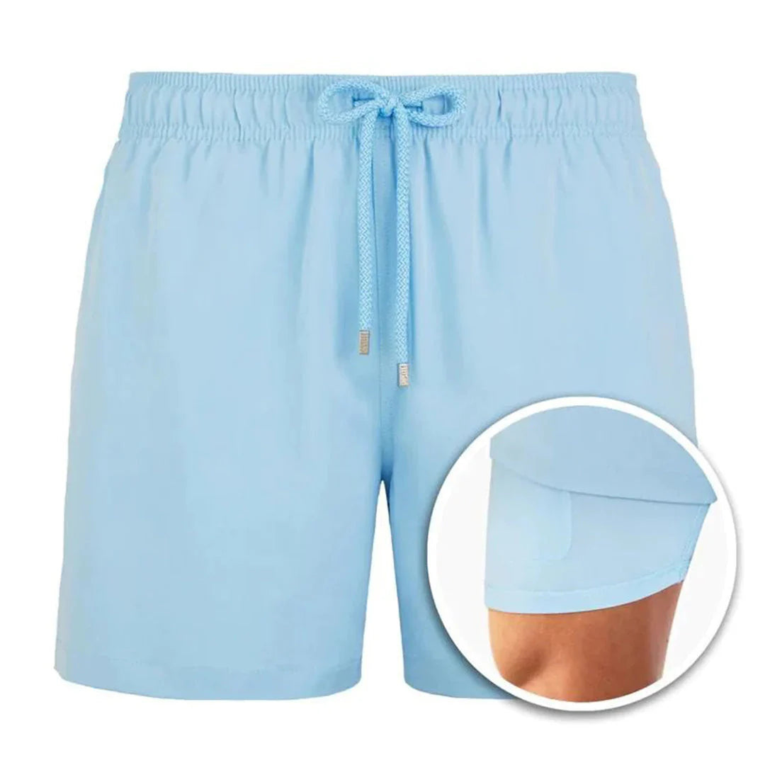 Levoire | Hommes Short de bain à 2 couches Vêtements de bain stylés pour hommes Bleu clair
