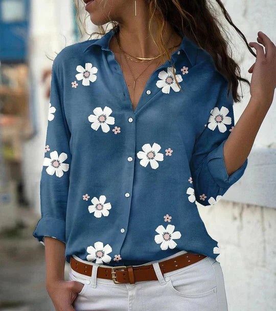 Levoire | Chemisier À Motif Floral Yale-Bleu