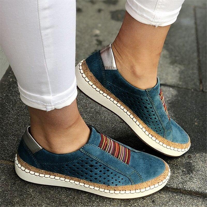 Levoire | Chaussures Pour Femmes Avec Fermeture Élastique Sneakers Bleu