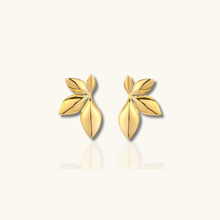 Levoire | Boucles D'Oreilles En Feuilles Dorées