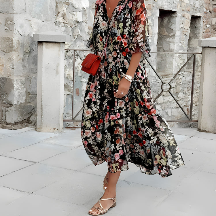 Levoire | Robe Maxi Florale Élégante Robe D'Été