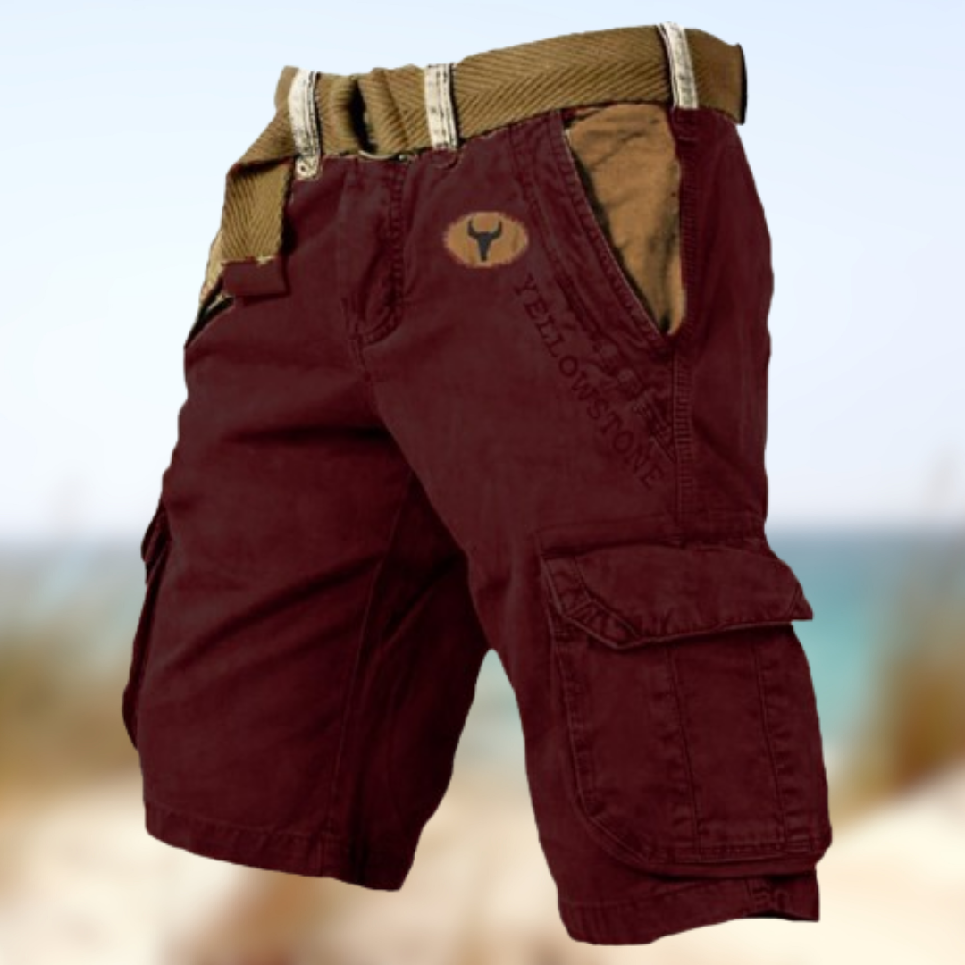 Levoire | Pantalons cargo courts Rosso Bordeaux