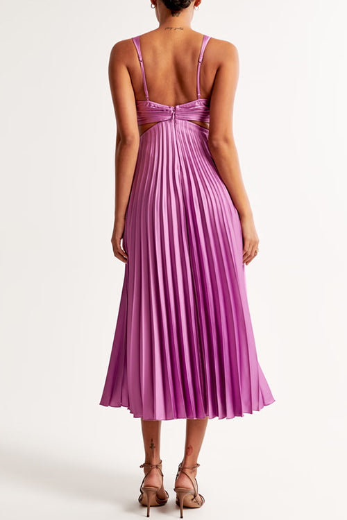 Levoire | Robe Maxi Plissée Avec Design Taille Découpé Pour Femmes