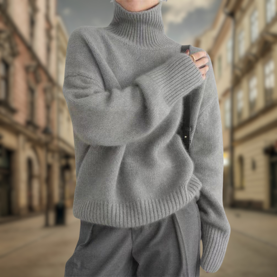 Levoire | Pull à col roulé effet cachemire Gris