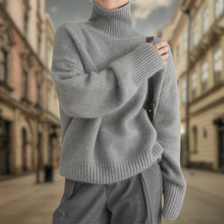 Levoire | Pull à col roulé effet cachemire Gris