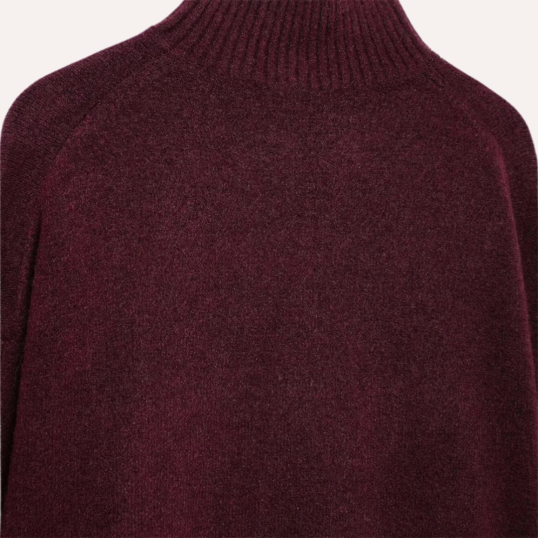 Levoire | Burgundy Pull Avec Col Haut