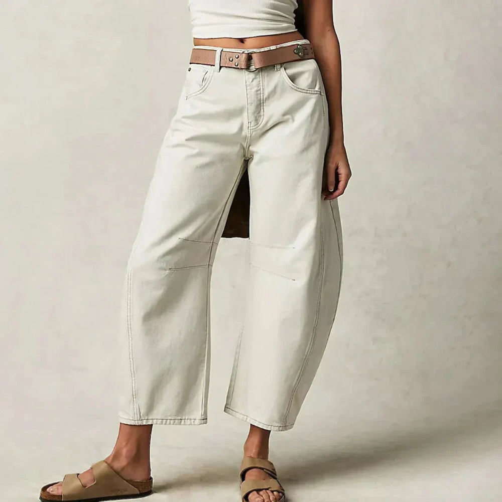 Levoire | Jeans Larges Confortables Pour Femmes Blanc