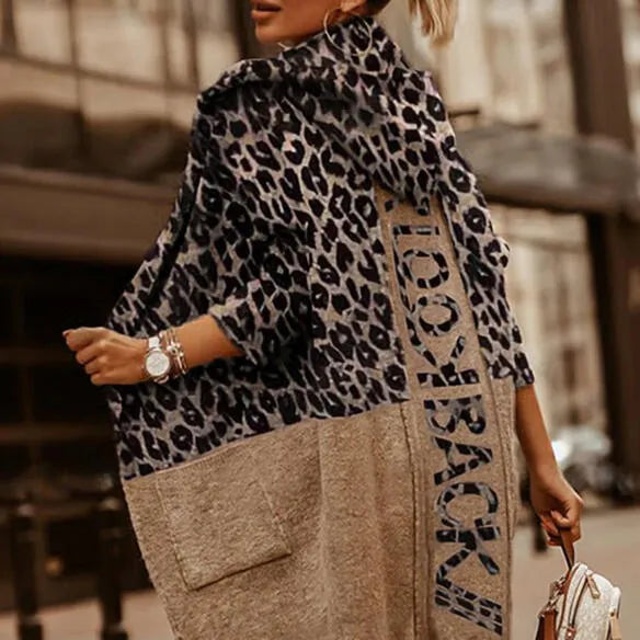 Levoire | Long Women’S Jacket With Hood And Trendy Colorblock Pattern