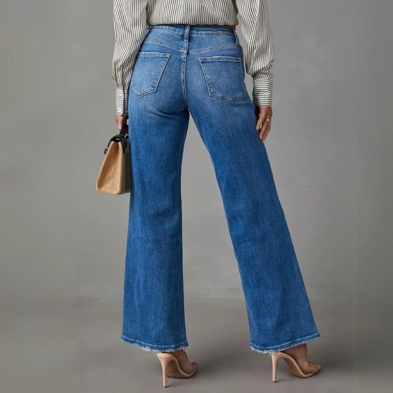 Levoire | Jeans Avec Jambe Large FR Femmes Haute Taille