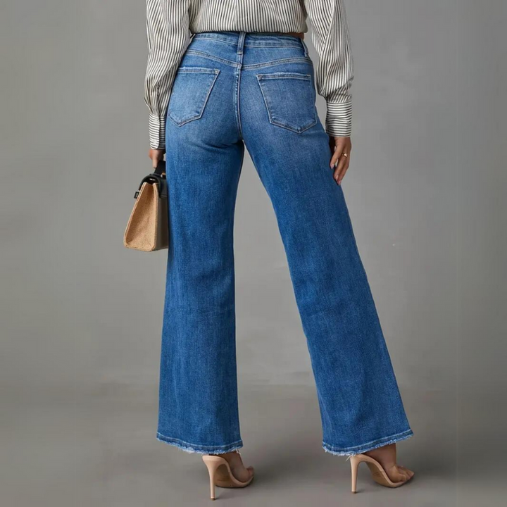 Levoire | Jeans Avec Jambe Large FR Femmes Haute Taille