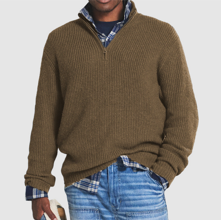 Levoire | Pullover FR Hommes Chaud FR Jours Froids Braun