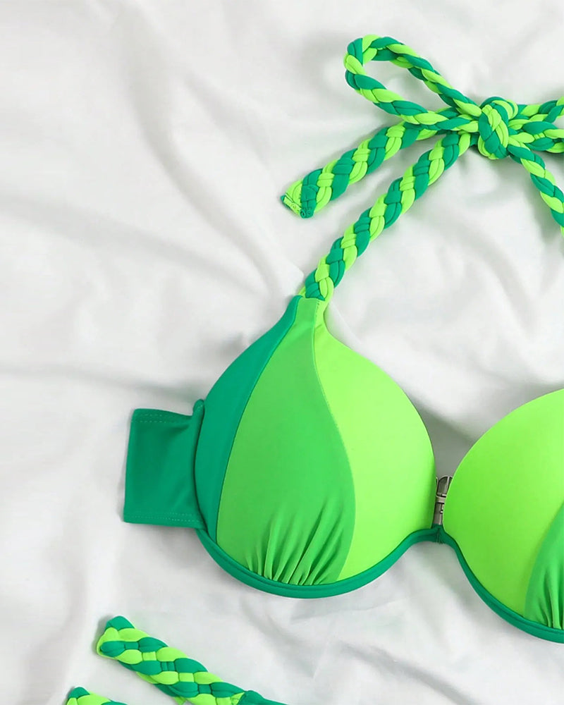 Levoire | Ensemble De Bikini Avec Cou Support Et Blocs De Couleur