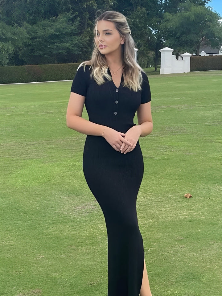 Levoire | Robe Midi Élégante Avec Fente