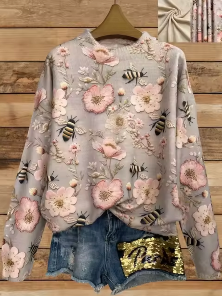 Levoire | Jersey Tricot Avec Impression 3D Rosa