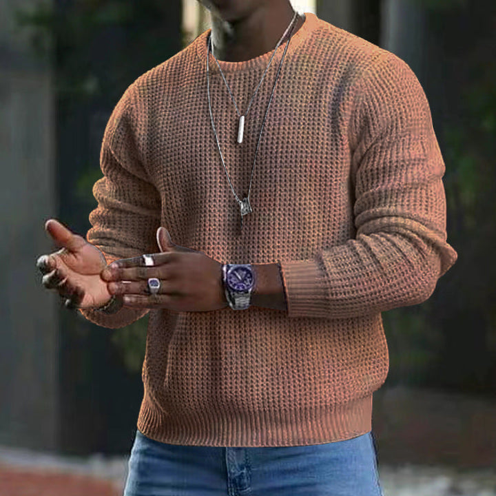 Levoire | Col Rond Pull Minimaliste Classe Pour Chaque Jour Khaki
