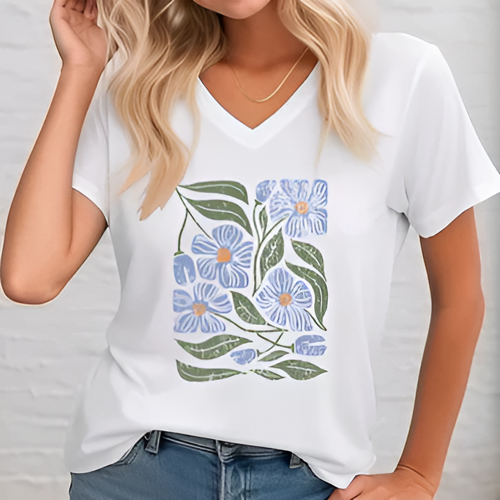 Levoire | Chemise À Fleurs Vintage Pour Femmes Blanc