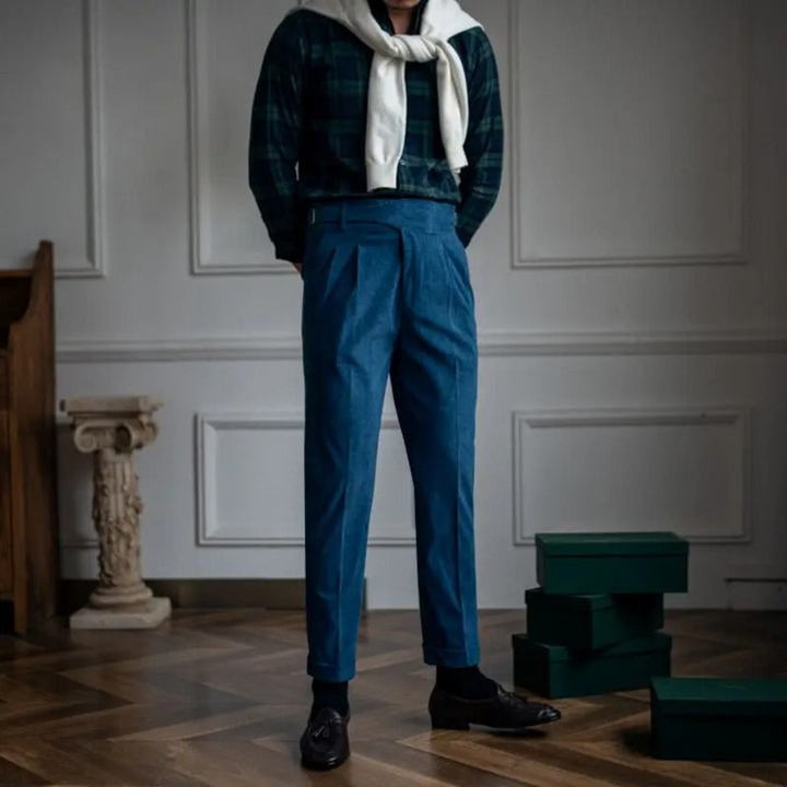 Levoire | Pantalon Chic Pour Hommes Bleu