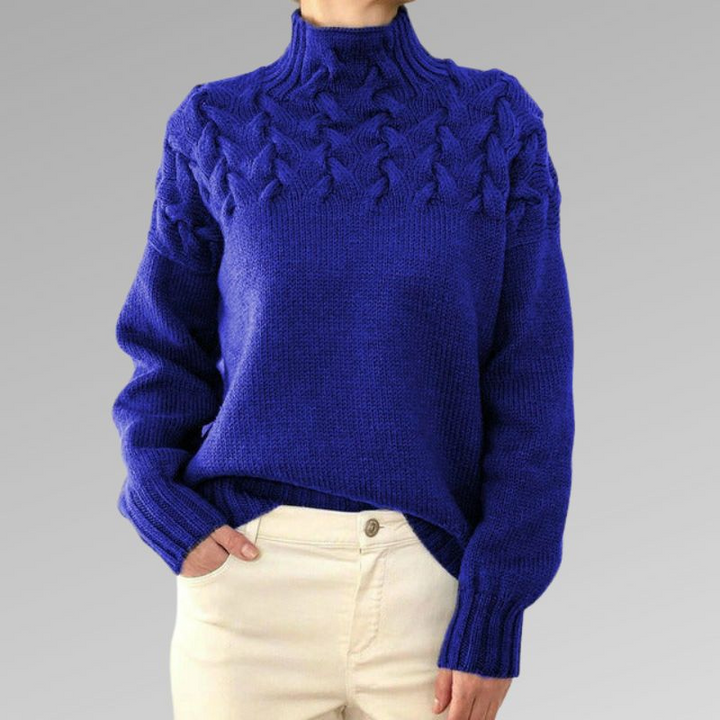 Levoire | Chauffe Pull Femmes Manches Longues Bleu foncé
