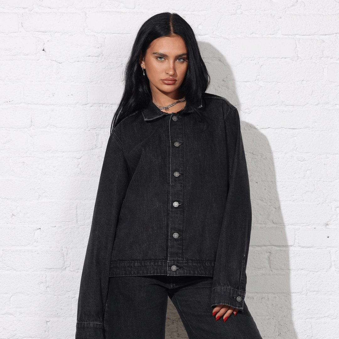 Levoire | Veste En Jean Classique Pour Femmes Noir