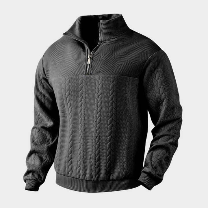 Levoire | Premium Quart De Zip Sweatshirt Noir