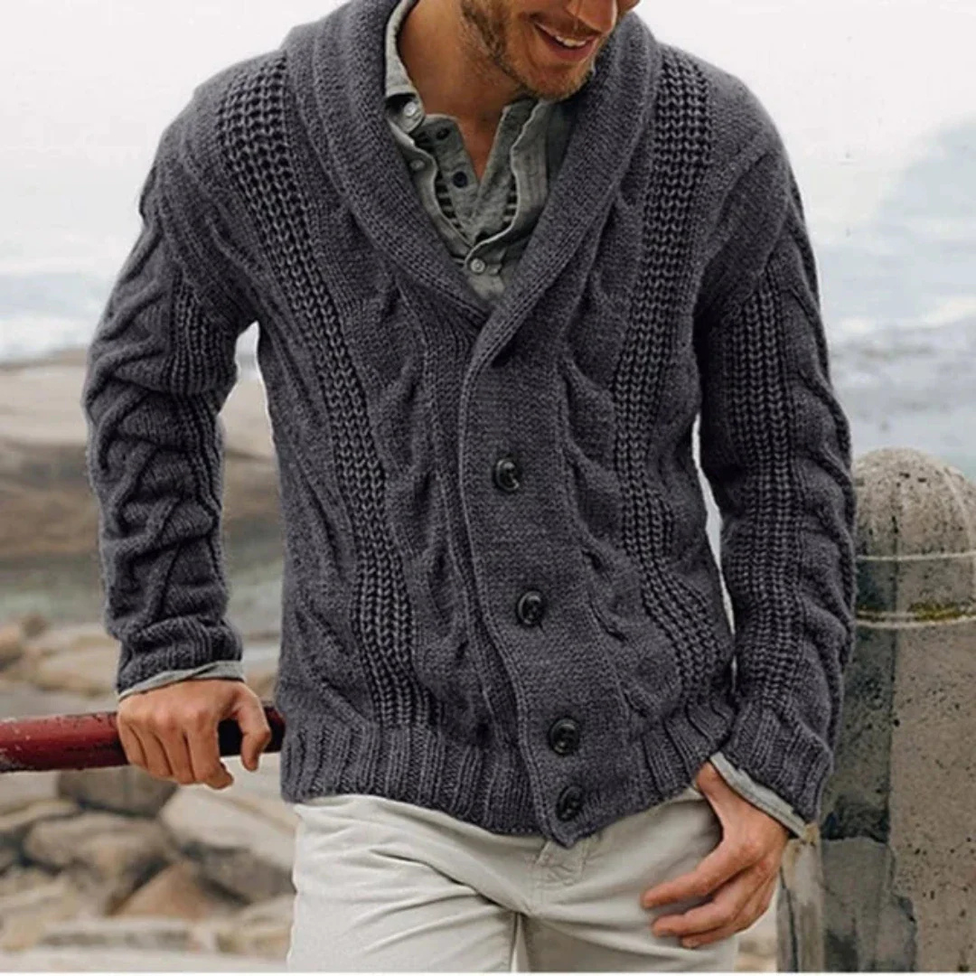 Levoire | Pull-over à manches longues pour hommes Gris foncé