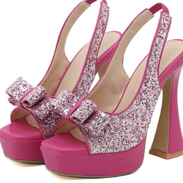 Levoire | Élégantes Chaussures De Gala À Talons Avec Lacets Et Talon Plat Rosa