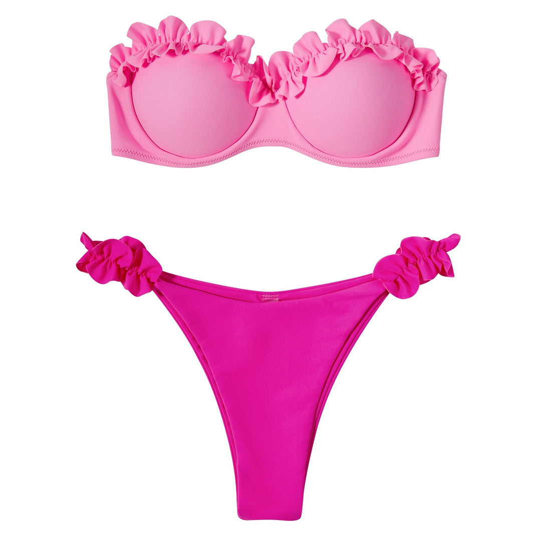 Levoire | Lara Bikini Reine De La Jungle - Sans Bretelles Et Sexy Rosa