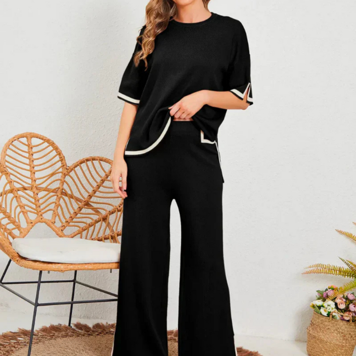 Levoire | Ensemble Tricot Décontracté Pour Femmes Noir