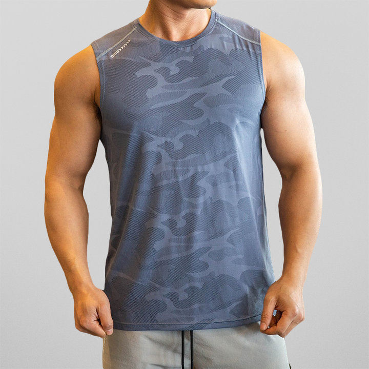 Levoire | T-shirt pour hommes T-shirt de sport sans manches à séchage rapide pour hommes Bleu