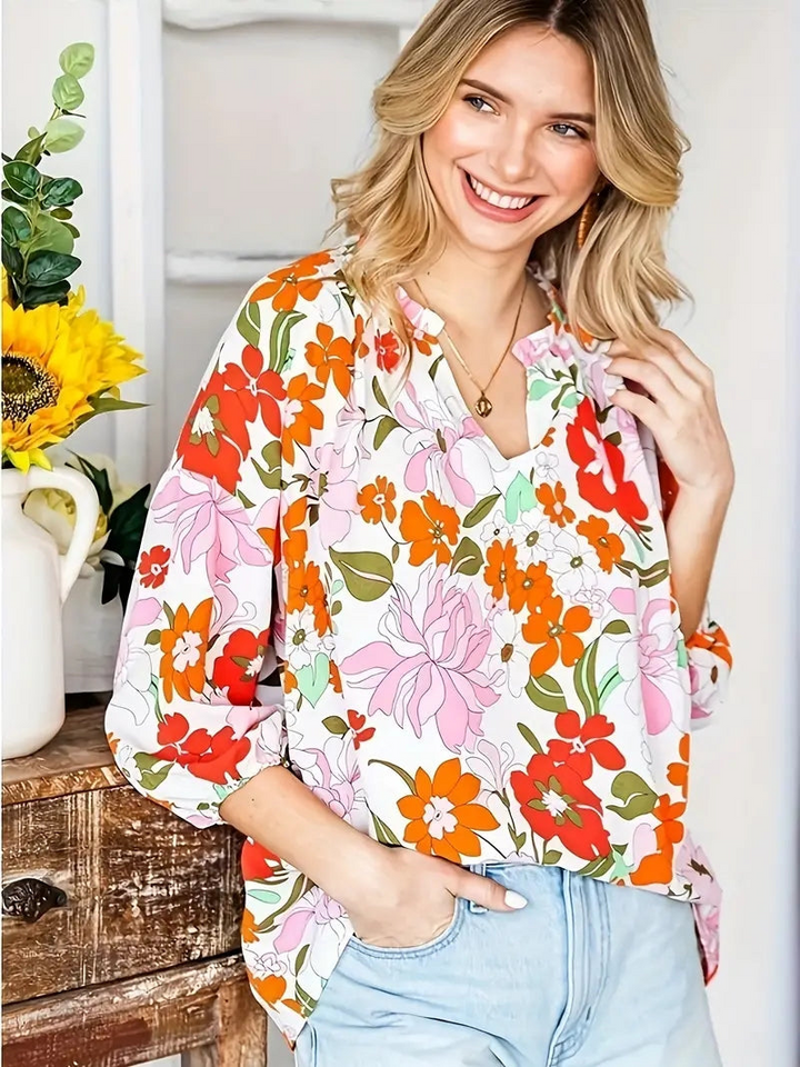 Levoire | Blumenbluse FR Femmes Blanc