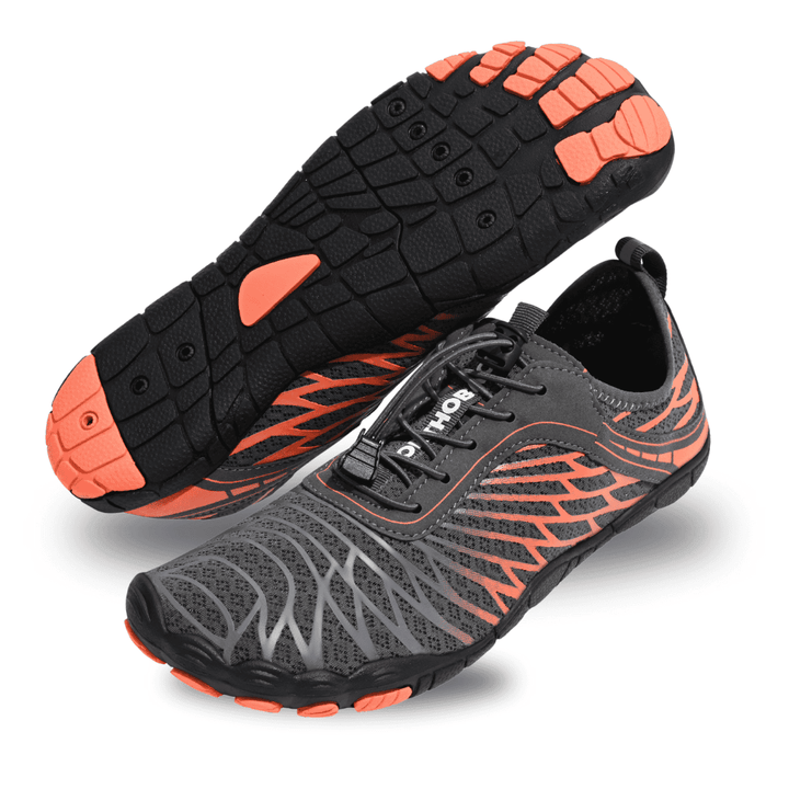 Levoire | Chaussure Barefoot Pour Le Confort Naturel Gris-Orange