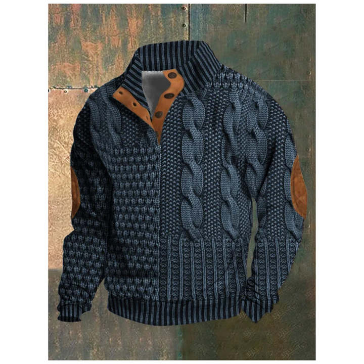 Levoire | Pull en tricot pour hommes pour les jours frais Bleu foncé