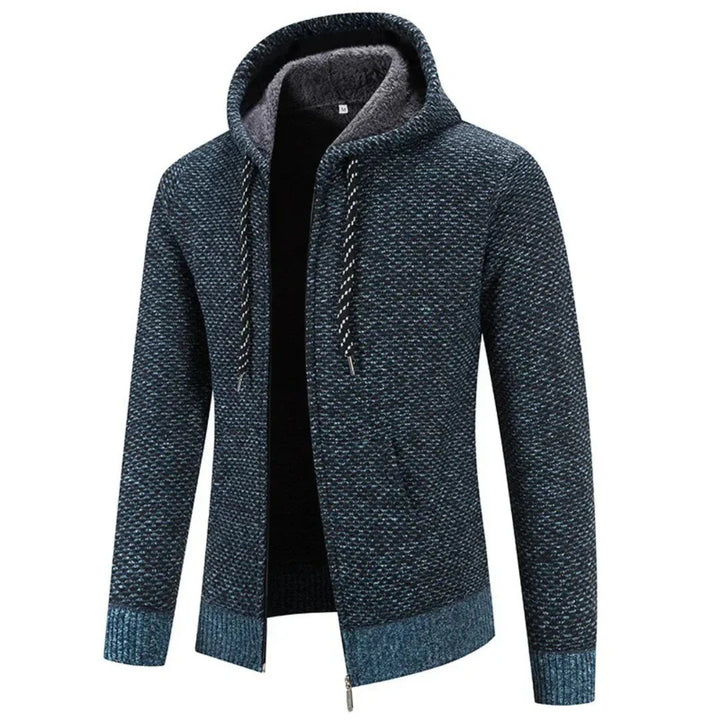 Levoire | Veste Longue À Manches Avec Capuche Et Poches Bleu
