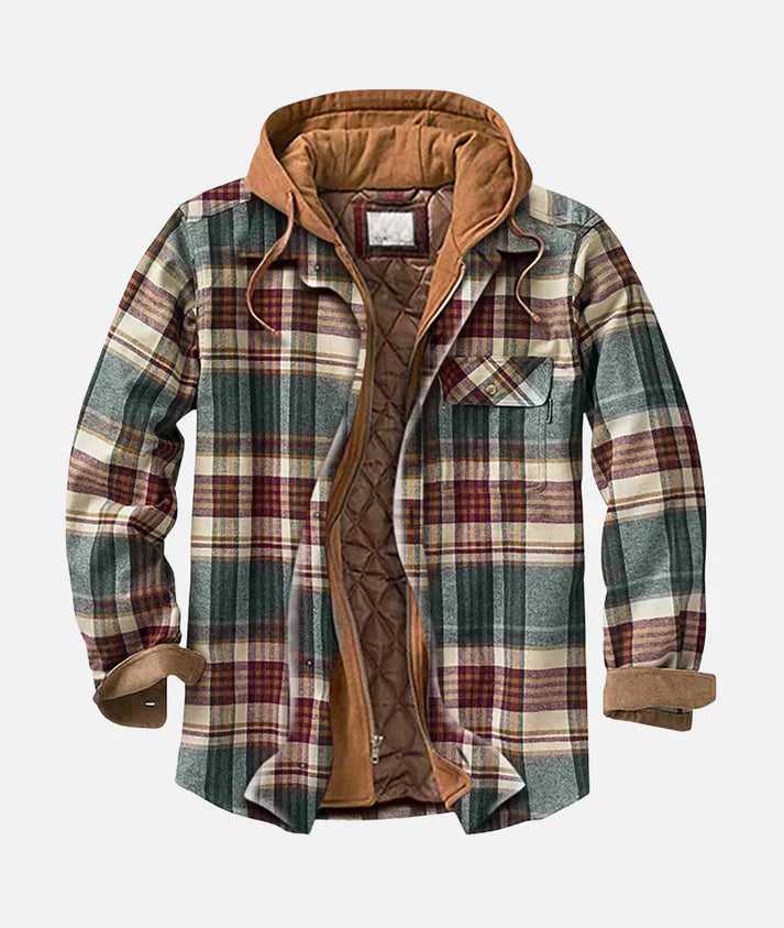 Levoire | Veste à motifs avec capuche Vert foncé