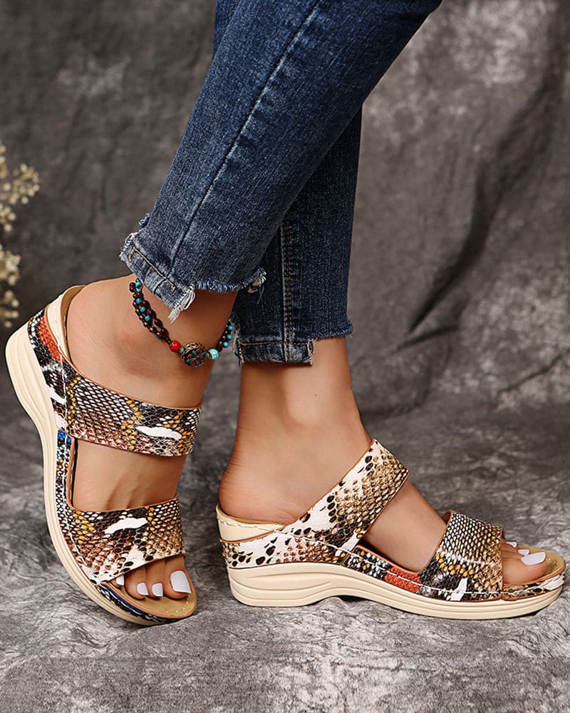 Levoire | Adorable Sandales À Talon Compensé Braun