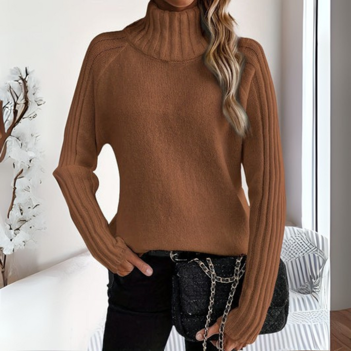 Levoire | Pull en tricot élégant avec élégance Braun