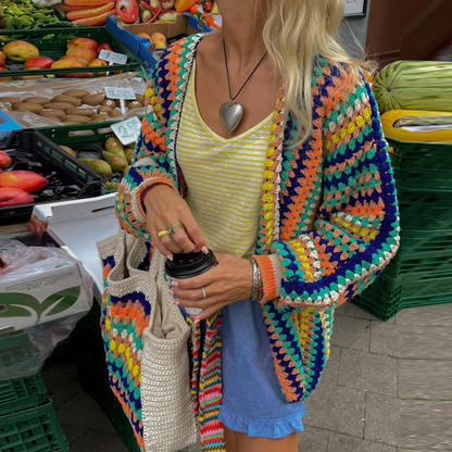 Levoire | Cardigan tricoté arc-en-ciel L