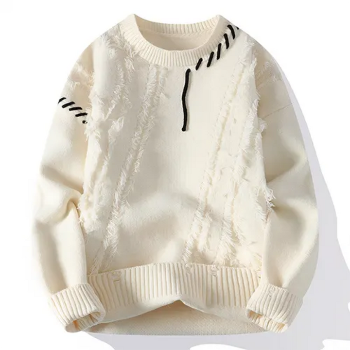 Levoire | Pull pour hommes Patchwork Blanc