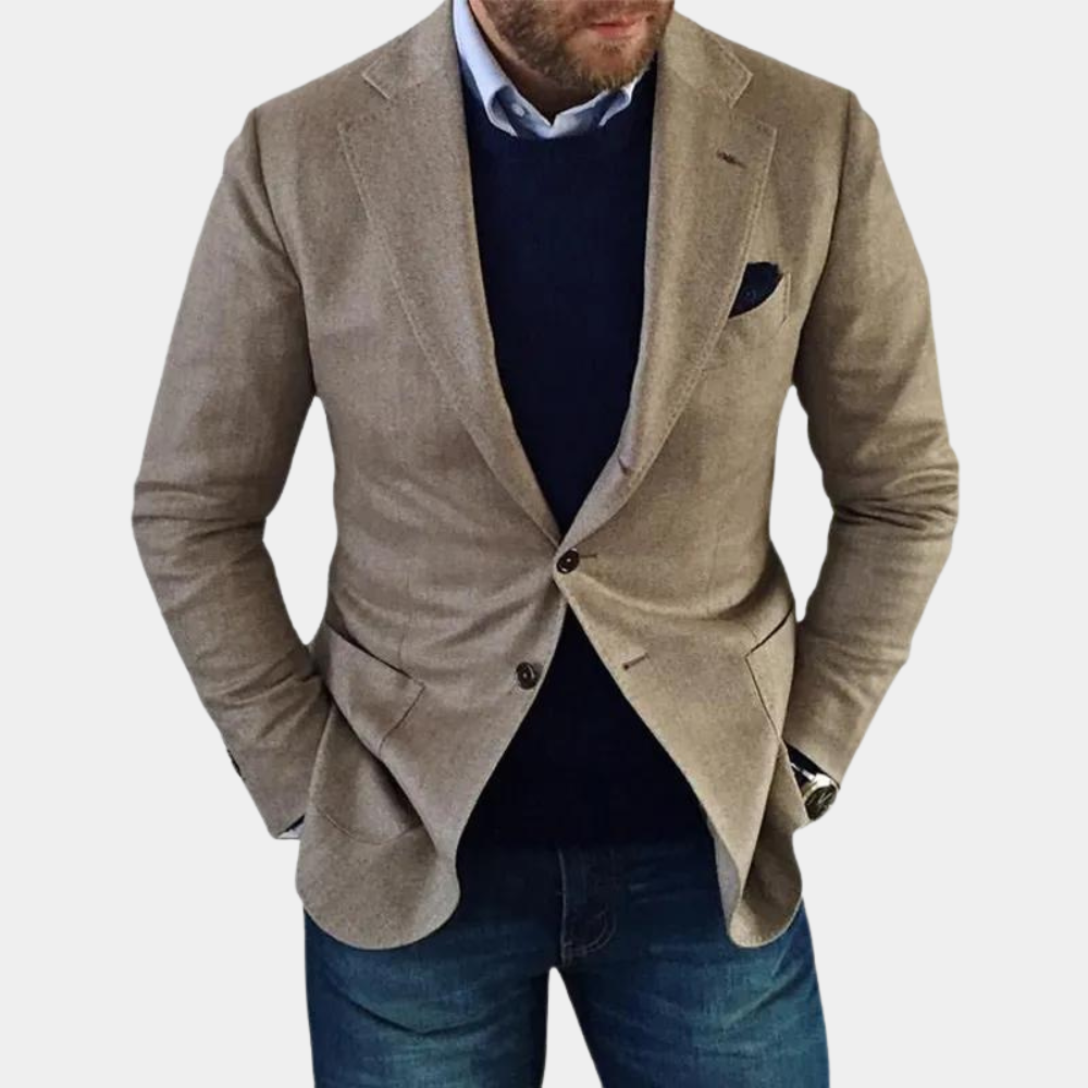 Levoire | Veste pour hommes Blazer élégant Décontracté Boutonné Veste pour hommes Braun