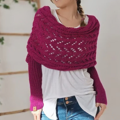Levoire | Écharpe tricot boho pour femmes, flatteuse et confortable pour les femmes Lilas