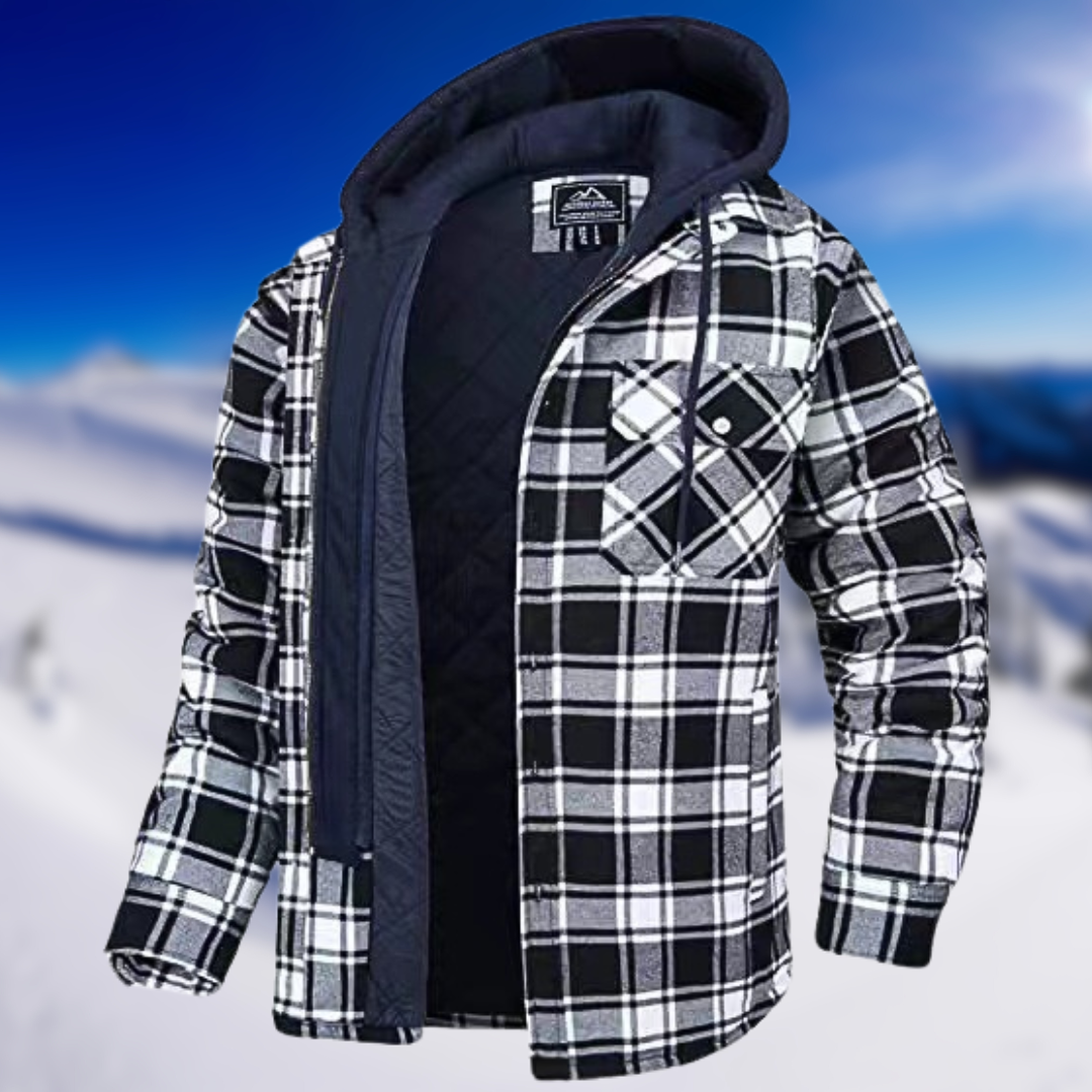 Levoire | Veste décontractée à motifs à carreaux Bianco Nero