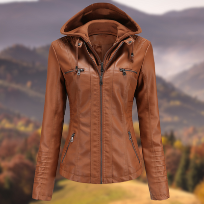 Levoire | Veste d'automne en simili cuir Cammello