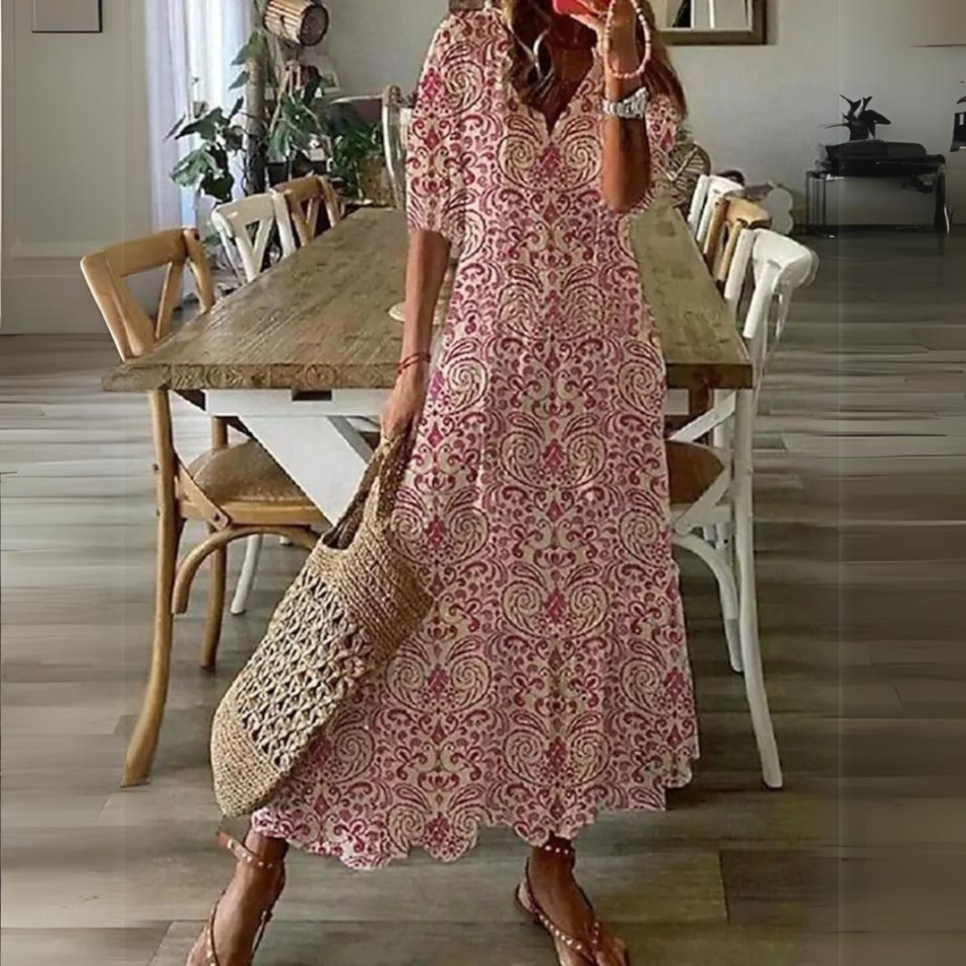 Levoire | Robe Maxi À Imprimé Floral Rosa
