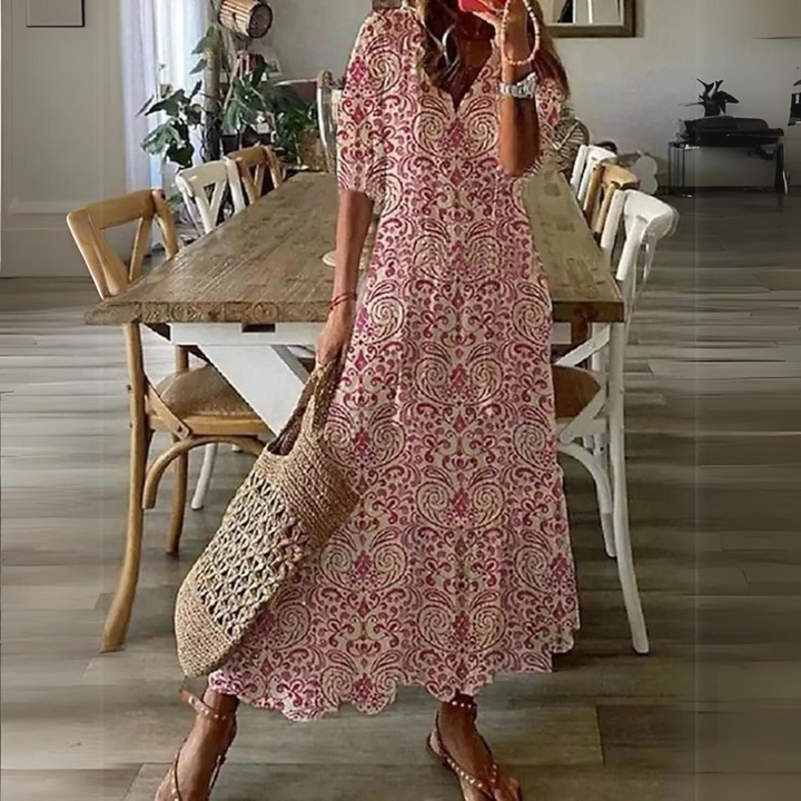 Levoire | Robe Maxi À Imprimé Floral Rosa