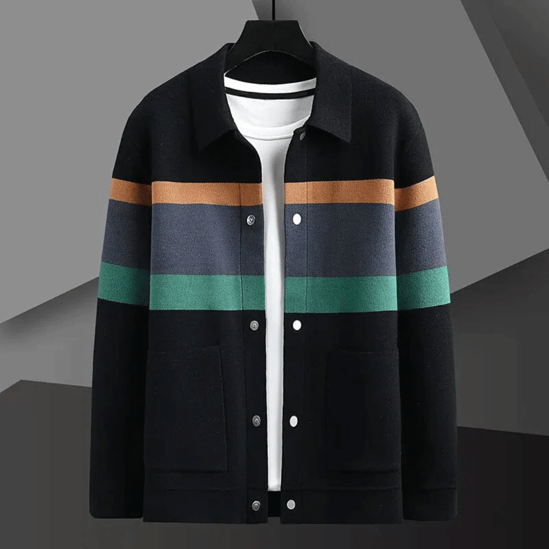 Levoire | Élégant cardigan en tricot Noir
