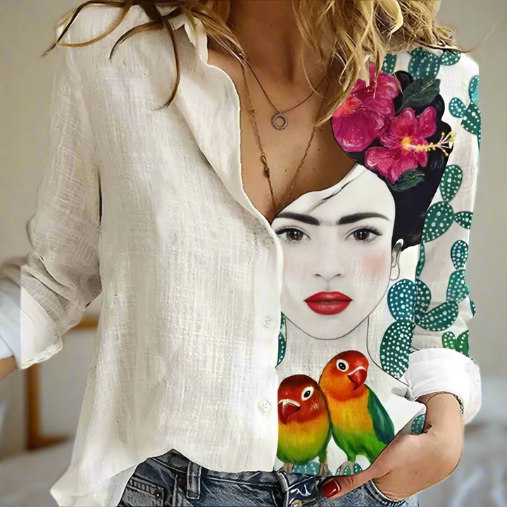 Levoire | Chemise À Manches Longues Imprimée Avec Col Inversé Modèle 2